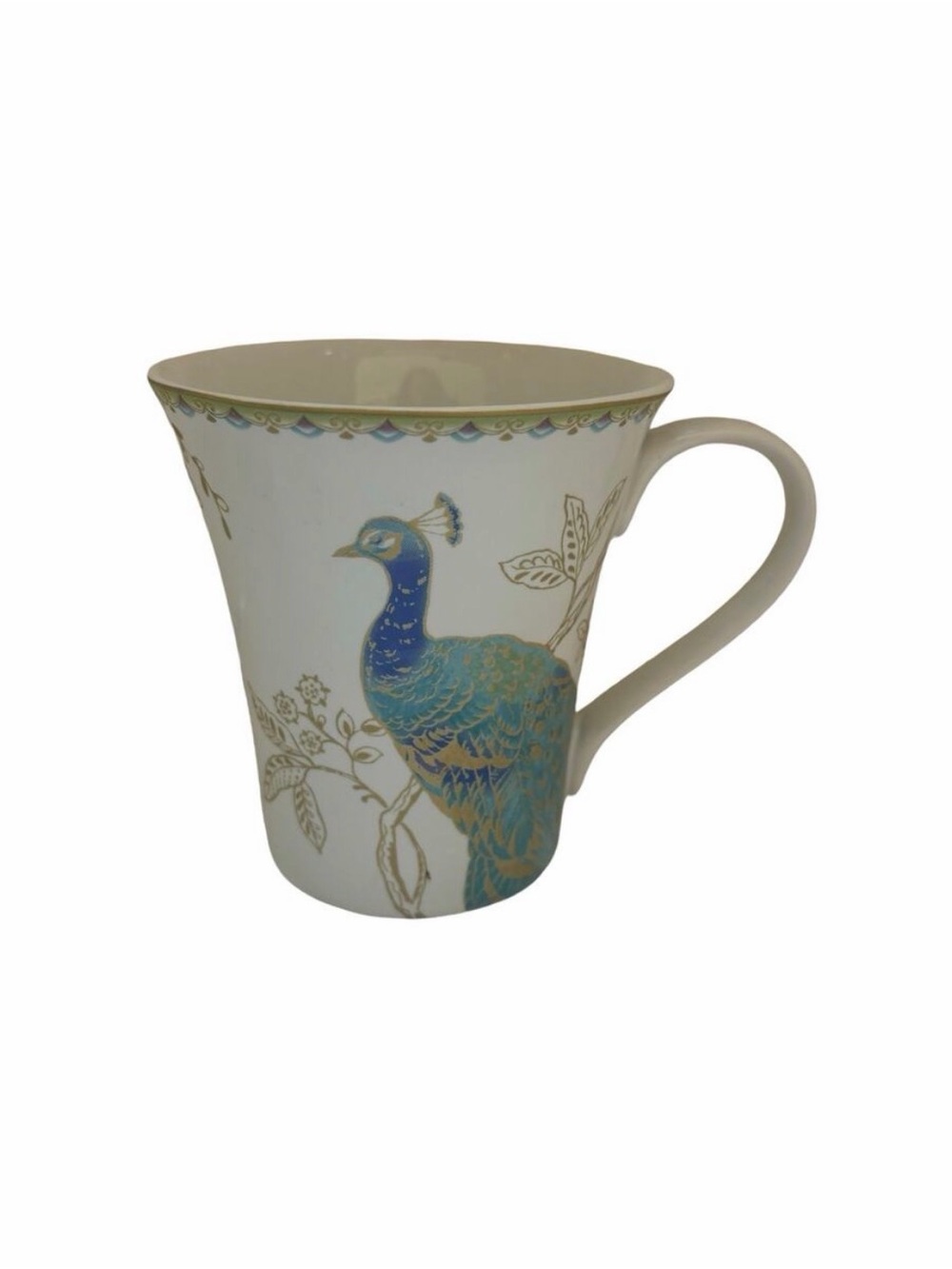 222 Fifth Peacock Porcelain Mug SET OF TWO